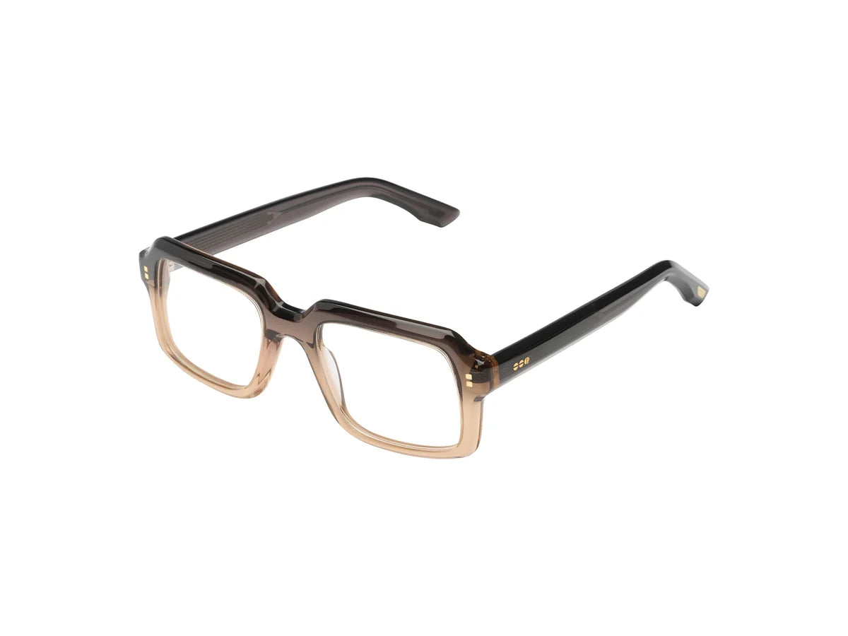 Komono The Teddy Sandscale 2604 Brown Gradient Acetate Rectangular Optical Eyeglasses Frame