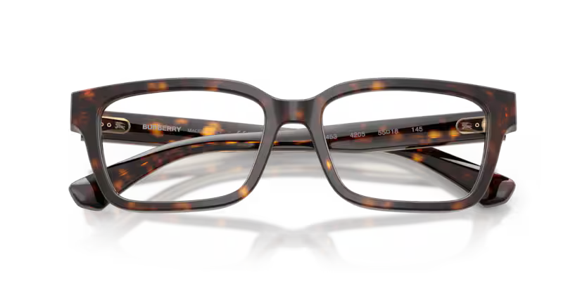 Burberry 0BE2453 4205 Dark Havana and Crystal Luxury Rectangular Optical Frame