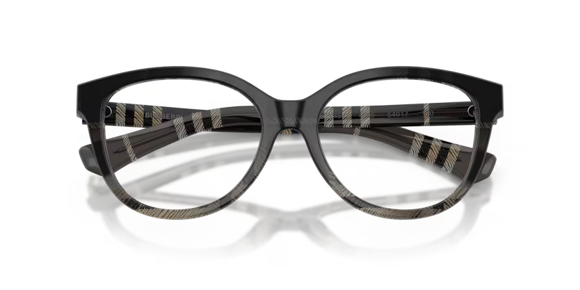 Burberry Gradient Check 0BE2456 4200 Polished Check Gradient Grey Luxury Cat Eye Optical Frame