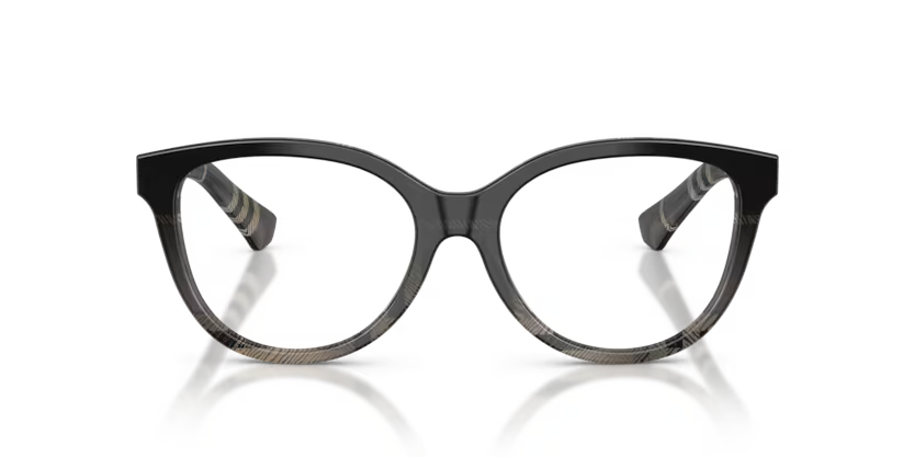 Burberry Gradient Check 0BE2456 4200 Polished Check Gradient Grey Luxury Cat Eye Optical Frame