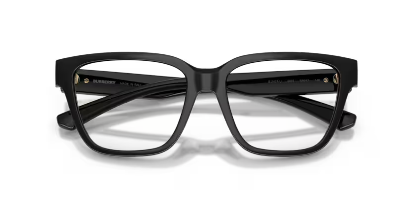 Burberry Heritage 0BE2457U 3001 Polished Black Luxury Square Optical Frame