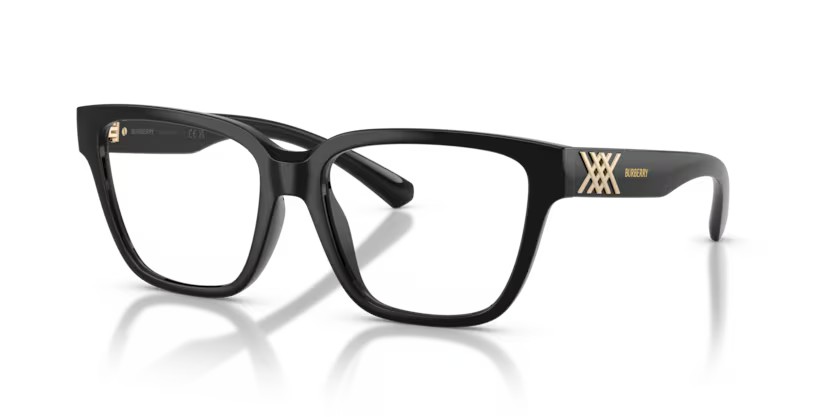 Burberry Heritage 0BE2457U 3001 Polished Black Luxury Square Optical Frame