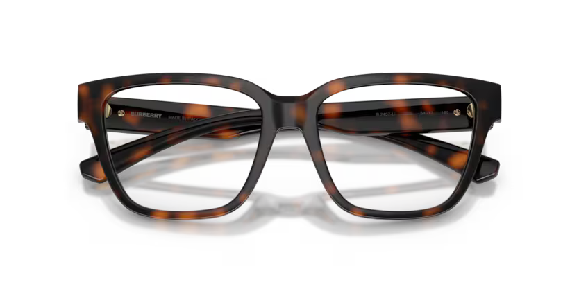 Burberry Heritage 0BE2457U 3002 Polished Dark Havana Luxury Square Optical Frame