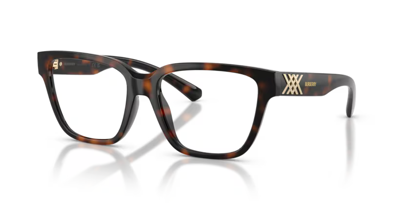 Burberry Heritage 0BE2457U 3002 Polished Dark Havana Luxury Square Optical Frame