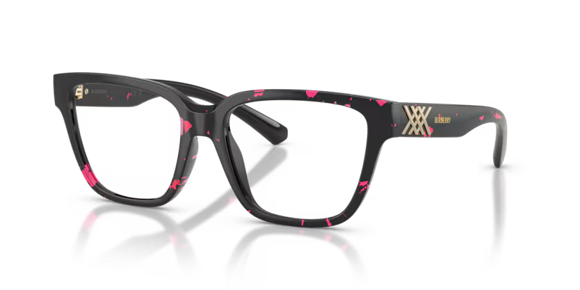 Burberry Heritage 0BE2457U 4126 Polished Havana Fuxia Luxury Square Optical Frame