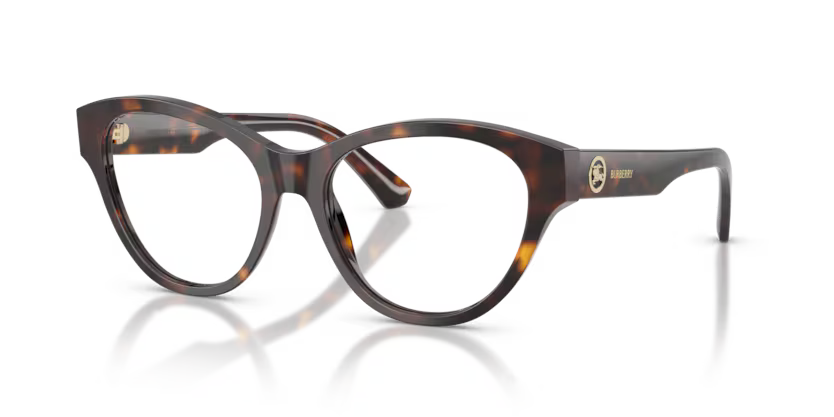 Burberry Ekd 0BE2458 3002 Polished Dark Havana Luxury Cat Eye Optical Frame