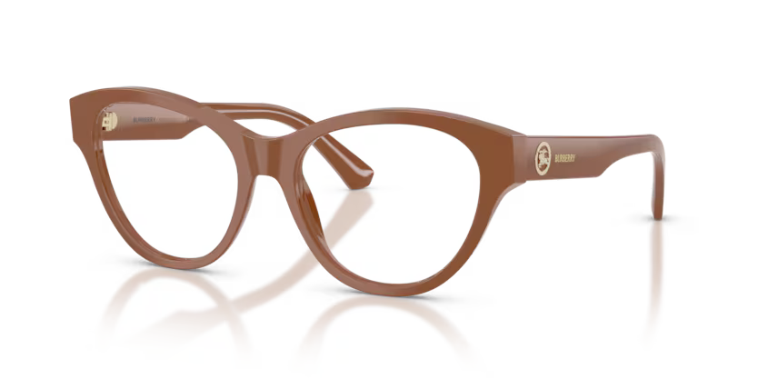 Burberry Ekd 0BE2458 4222 Polished Brown Luxury Cat Eye Optical Frame