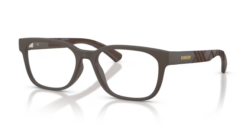 Burberry Textured Check 0BE2460D 4234 Matte Brown Luxury Rectangle Optical Frame
