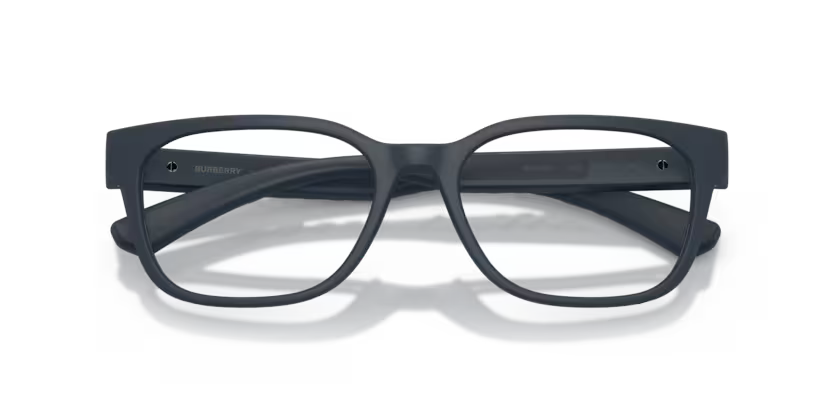 Burberry Textured Check 0BE2460D 4240 Matte Blue Luxury Rectangle Optical Frame