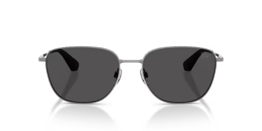 Burberry Metal Check 0BE3171 100387 Polished Gunmetal Luxury Square Dark Grey Sunglasses