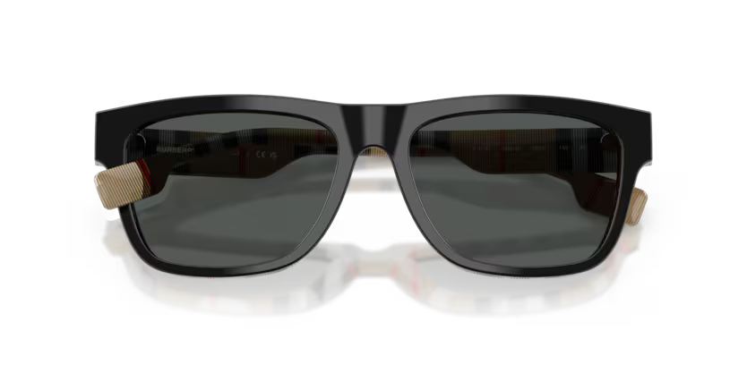 BURBERRY 0BE4293 380687 – Top Black on Vintage Check Square Sunglasses