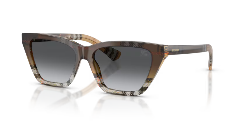 Burberry 0BE4468 4202T3 Check Sand Gradient Grey Polarized
