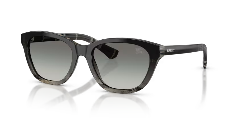 Burberry Gradient Check 0BE4486 42008G Polished Check Gradient Grey Luxury Rectangle Grey Gradient Sunglasses
