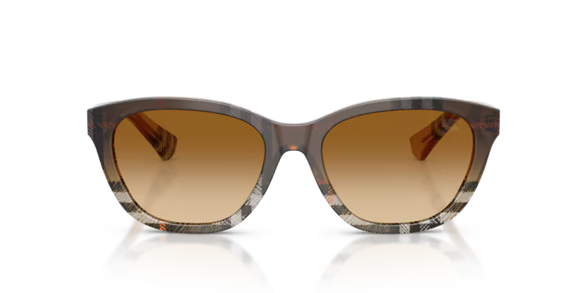Burberry Gradient Check 0BE4486 420213 Polished Check Gradient Sand Luxury Rectangle Brown Gradient Sunglasses
