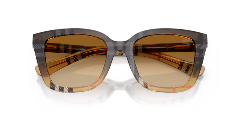 Burberry Gradient Check 0BE4487 420213 Polished Check Gradient Sand Luxury Square Brown Gradient Sunglasses