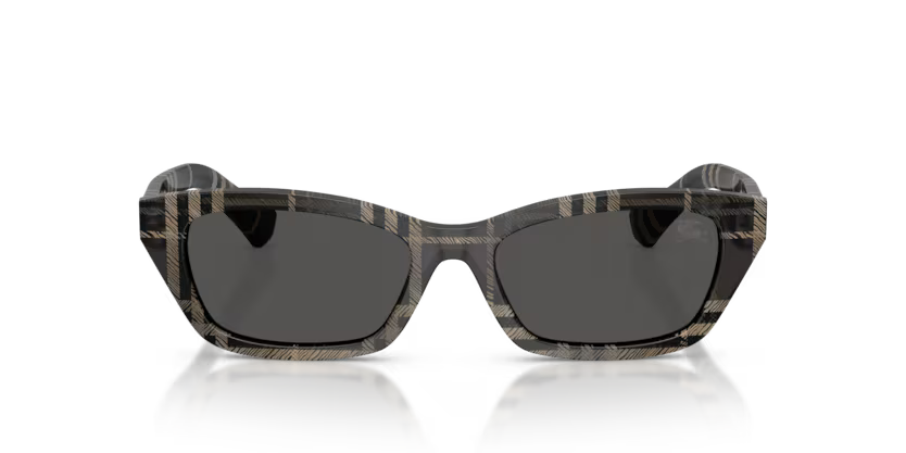 Burberry Gradient Check 0BE4488 419987 Polished Check Grey Luxury Rectangle Dark Grey Sunglasses