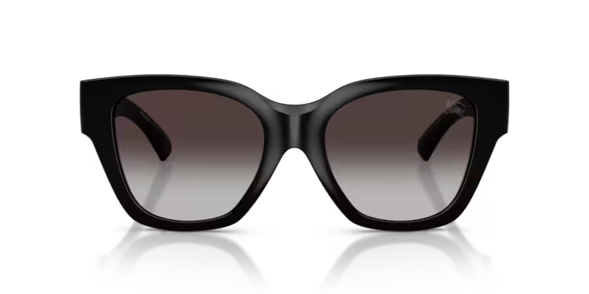 Burberry Heritage 0BE4489U 300187 Polished Black Luxury Square Grey Gradient Sunglasses