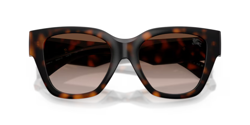 Burberry Heritage 0BE4489U 300213 Polished Dark Havana Luxury Square Sunglasses