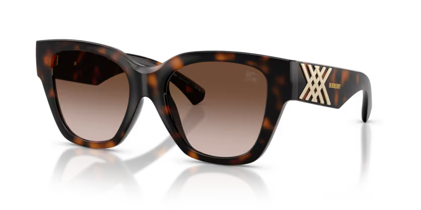 Burberry Heritage 0BE4489U 300213 Polished Dark Havana Luxury Square Sunglasses