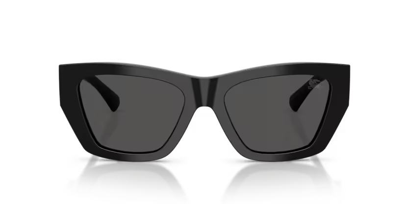 Burberry EKD 0BE4492 300187 Polished Black & Metal Luxury Cat Eye Dark Grey Sunglasses