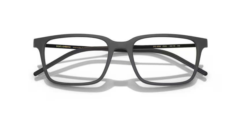 Dolce & Gabbana 0DG5099 2525 Matte Black Rectangle Eyeglasses