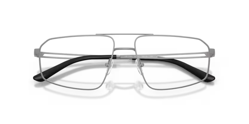 Emporio Armani 0EA1184 3032 Brushed Matte Gunmetal Pilot Optical Frame