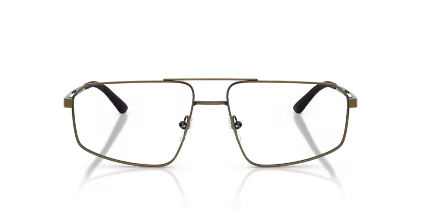 Emporio Armani Modern 0EA1184 3270 Matte Brushed Antique Gold Luxury Pilot Eyeglasses Frame