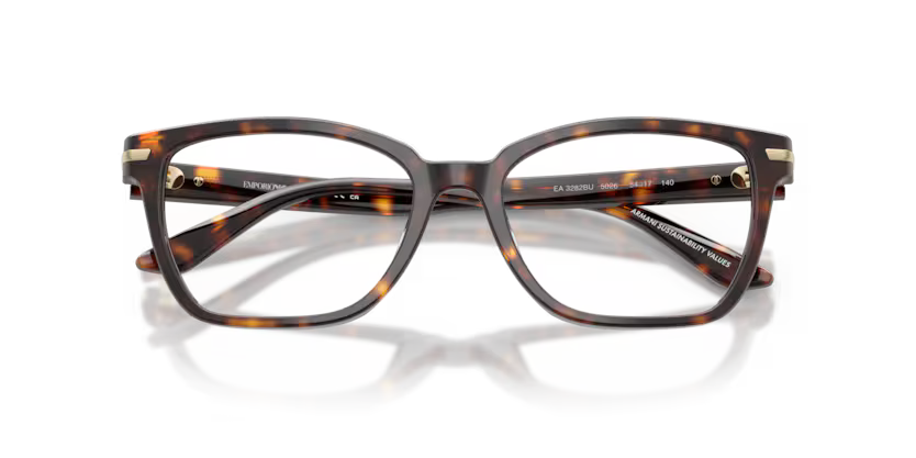 Emporio Armani 0EA3282BU 5026 Shiny Havana Cat Eye Optical Frame