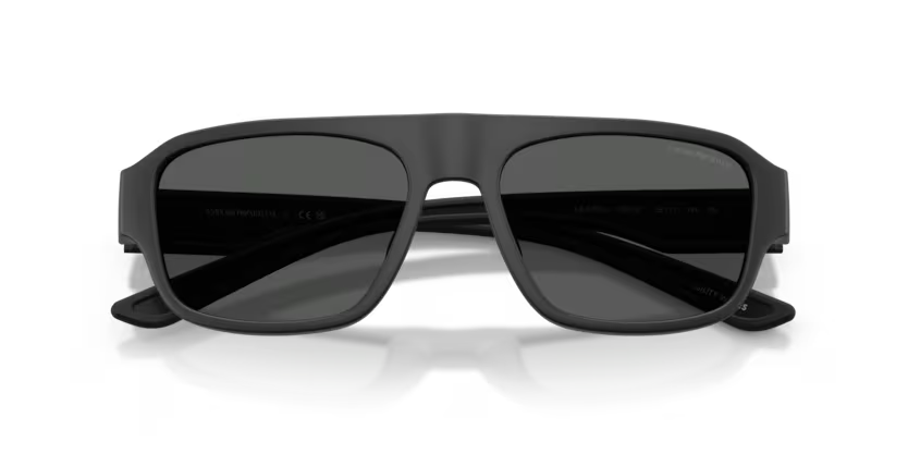Emporio Armani 0EA4266U 500187 Rubberized Matte Black Irregular Sunglasses