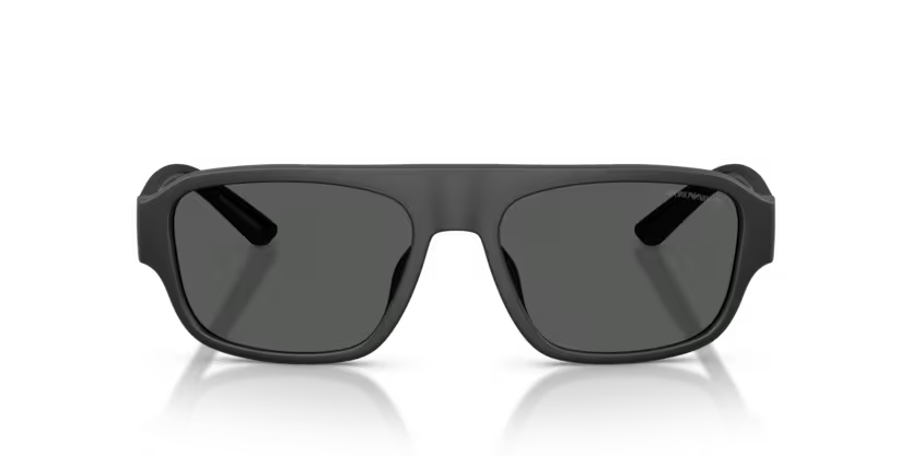 Emporio Armani 0EA4266U 500187 Rubberized Matte Black Irregular Sunglasses