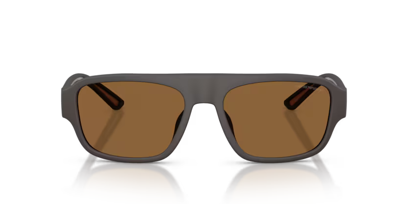 Emporio Armani 0EA4266U 618673 Rubberised Matt Brown Irregular Sunglasses