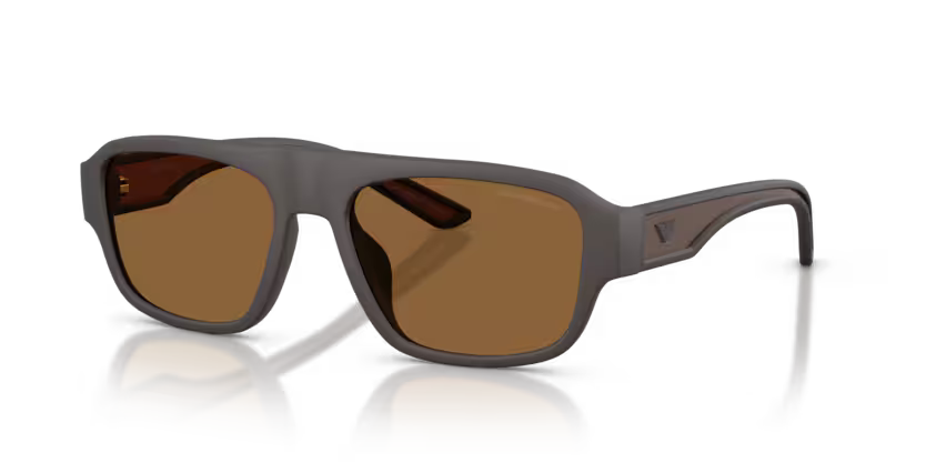 Emporio Armani 0EA4266U 618673 Rubberised Matt Brown Irregular Sunglasses