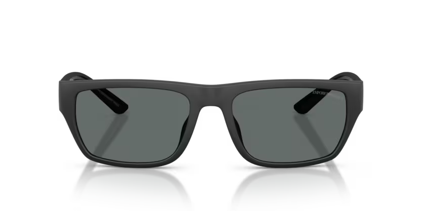 Emporio Armani 0EA4267U 500181 Rubberized Matte Black Pillow Polarized Sunglasses