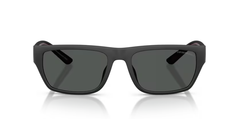 Emporio Armani 0EA4267U 500987 Rubberized Matte Black Pillow Sunglasses