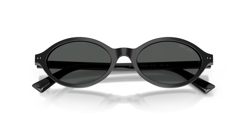 Jimmy Choo 0JC5068U 500087 Polished Black Oval Sunglasses