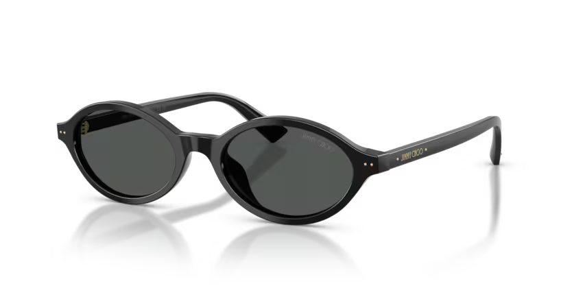 Jimmy Choo 0JC5068U 500087 Polished Black Oval Sunglasses