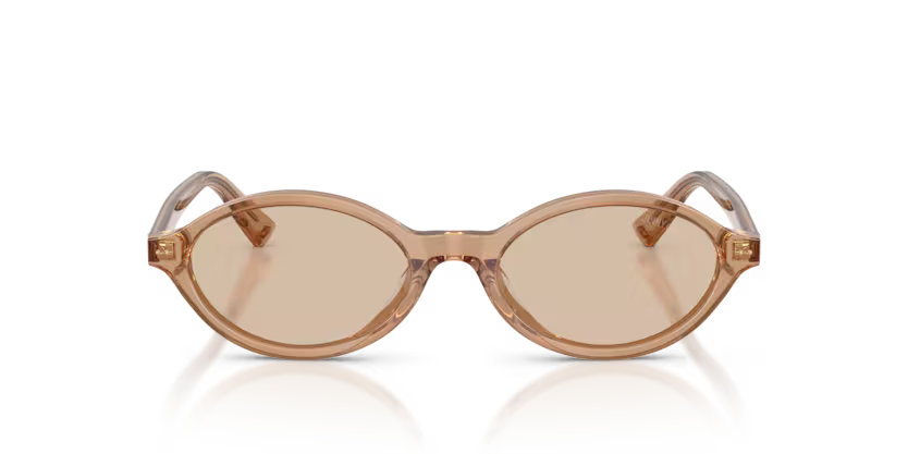 Jimmy Choo 0JC5068U 507693 Polished Transparent Tan Oval Sunglasses