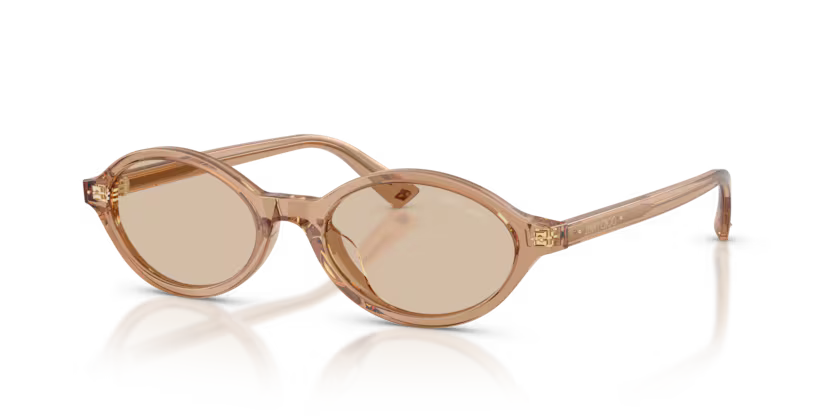 Jimmy Choo 0JC5068U 507693 Polished Transparent Tan Oval Sunglasses