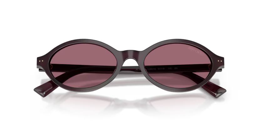 Jimmy Choo 0JC5068U 50861A Polished Opaline Prune Oval Sunglasses