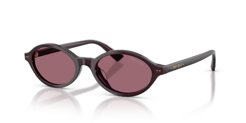 Jimmy Choo 0JC5068U 50861A Polished Opaline Prune Oval Sunglasses