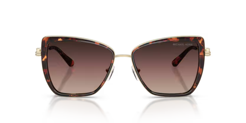 Michael Kors Sea Island 0MK1178 4031E2 Luggage Tortoise and Shiny Light Gold Luxury Butterfly Sunglasses
