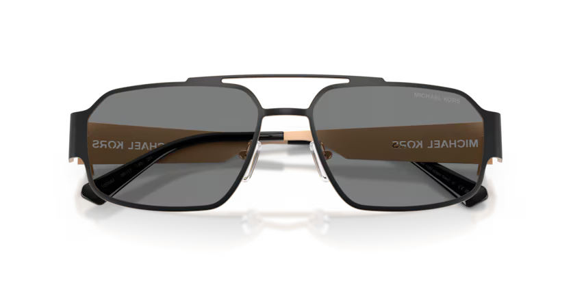 Michael Kors Cape Town 0MK1182 100587 Matte Black Full Rim Rectangle Dark Grey Lens Sport-Luxe Sunglasses
