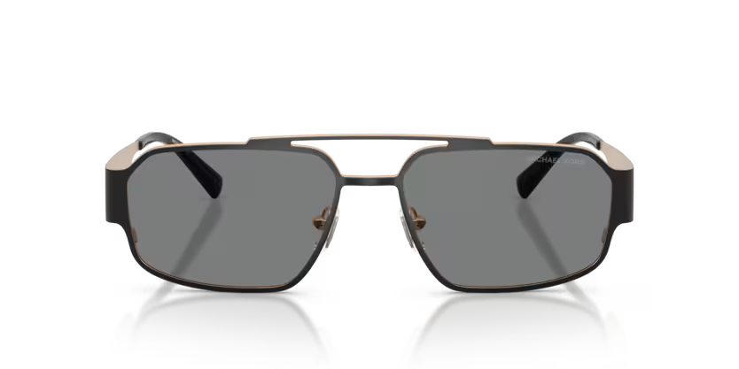 Michael Kors Cape Town 0MK1182 100587 Matte Black Full Rim Rectangle Dark Grey Lens Sport-Luxe Sunglasses