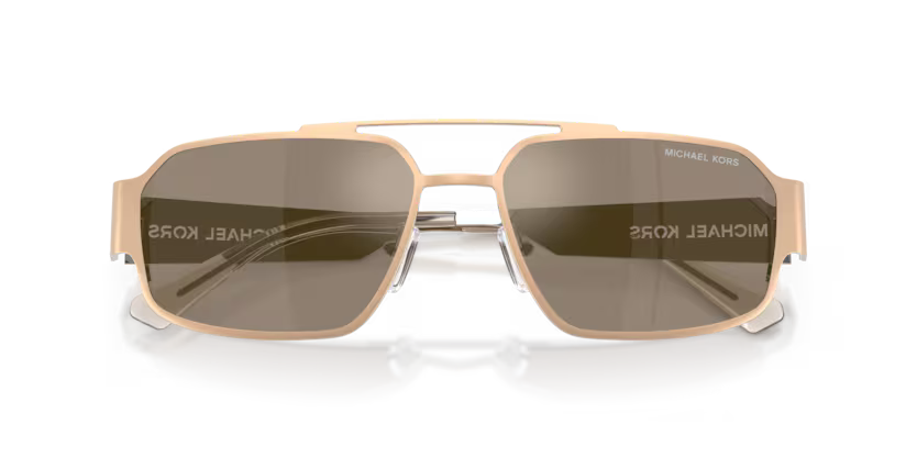 Michael Kors Cape Town 0MK1182 10145A Gold Matte Luxury Sport-Luxe Rectangle Sunglasses