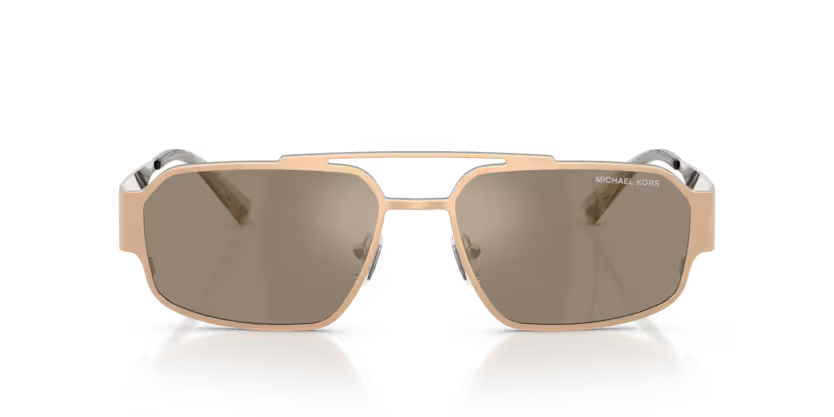 Michael Kors Cape Town 0MK1182 10145A Gold Matte Luxury Sport-Luxe Rectangle Sunglasses
