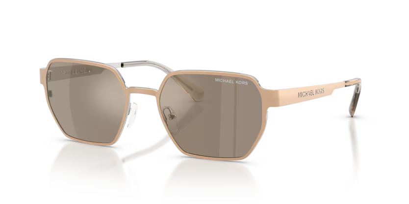 Michael Kors Madagascar 0MK1183 10145A Gold Matte Luxury Sport-Luxe Irregular Sunglasses