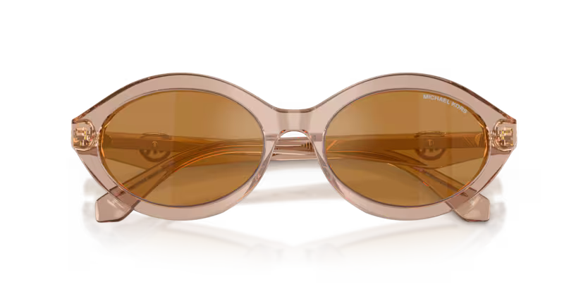 MICHAEL KORS 0MK2257U 34016H – Transparent Tan / Gold Mirror (Size 55)