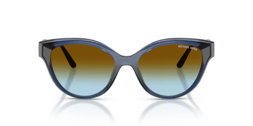 Michael Kors Bold Nagoya 0MK2271U 30025D Polished Navy Full Rim Cat Eye Brown Blue Gradient Sunglasses
