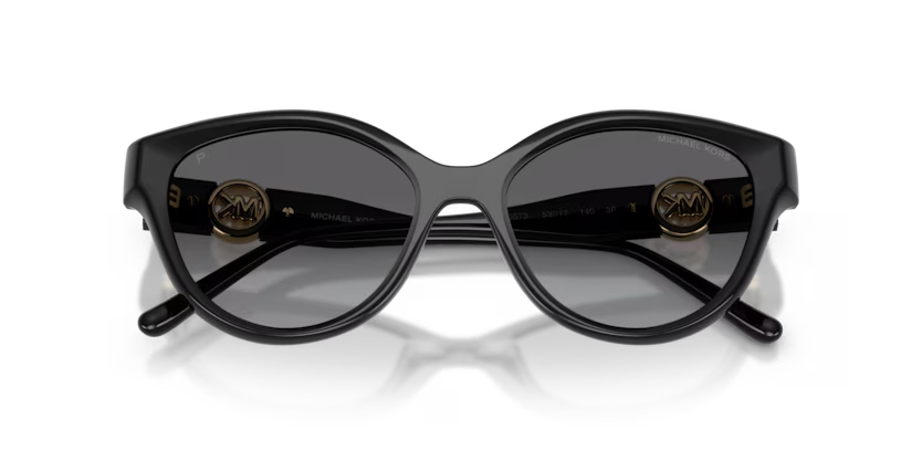 Michael Kors Nagoya 0MK2271U 3005T3 Polished Black Luxury Polarized Cat Eye Sunglasses
