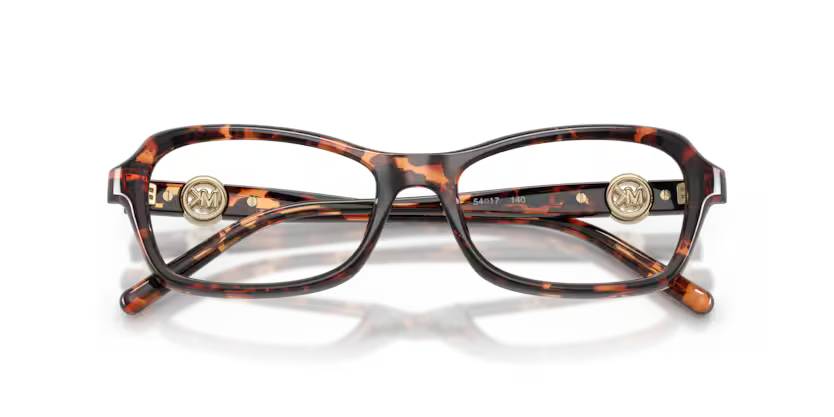 Michael Kors Bold Hakone 0MK4182U 4031 Polished Luggage Tortoise Full Rim Rectangle Eyeglasses Frame